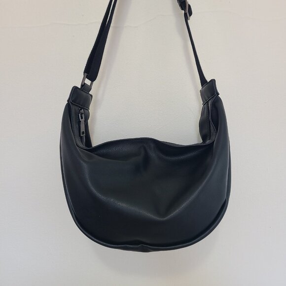 Carla Rockmore Hobo Bag Black Handbag Purse Vegan Leather - Picture 3 of 12